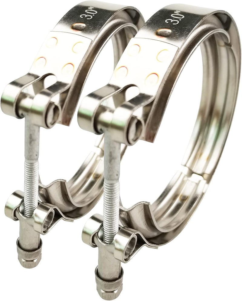 GaeaAuto 3 inch V Band Clamp 304 Stainless Steel for Turbo Downpipes, 2 Pack - Image 1